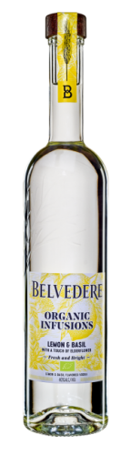 BELVEDERE ORGANIC LEMON & BASIL 700ML 40%